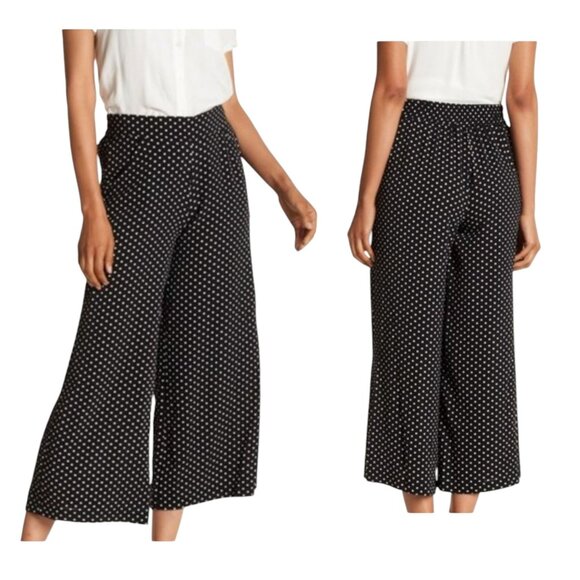 Max Studio NWT Wide Leg Black & White Dots Pull-on Pants Size 1X - Picture 2 of 11
